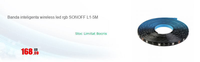 Banda inteligenta wireless led rgb SONOFF L1-5M