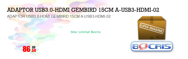 ADAPTOR USB3.0-HDMI GEMBIRD 15CM A-USB3-HDMI-02 