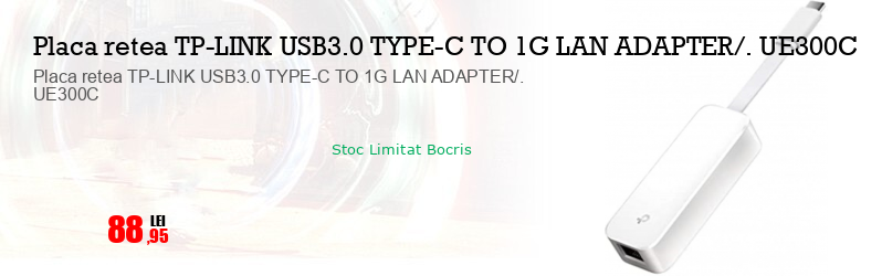 Placa retea TP-LINK USB3.0 TYPE-C TO 1G LAN ADAPTER/. UE300C