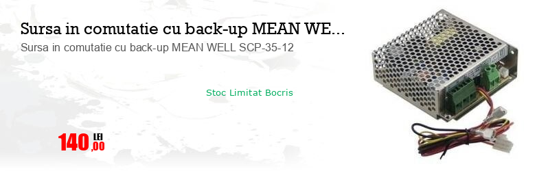 Sursa in comutatie cu back-up MEAN WELL SCP-35-12