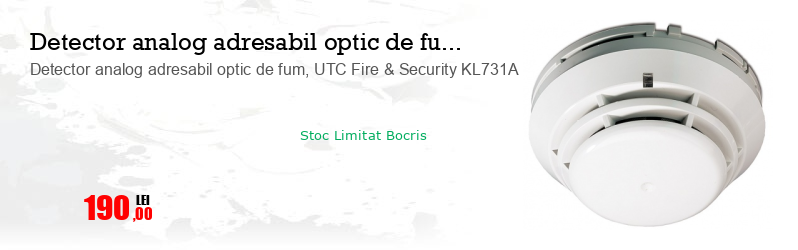 Detector analog adresabil optic de fum, UTC Fire & Security KL731A