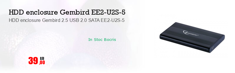 HDD enclosure Gembird 2.5 USB 2.0 SATA EE2-U2S-5