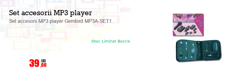 Set accesorii MP3 player Gembird MP3A-SET1