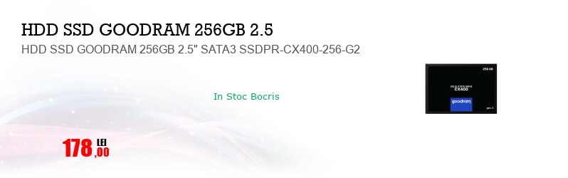 HDD SSD GOODRAM 256GB 2.5" SATA3 SSDPR-CX400-256-G2