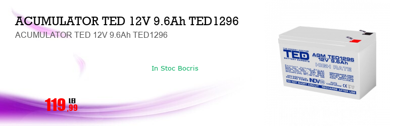 ACUMULATOR TED 12V 9.6Ah TED1296