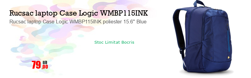 Rucsac laptop Case Logic WMBP115INK poliester 15.6" Blue