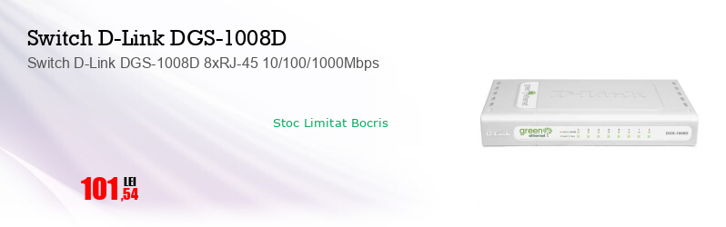 Switch D-Link DGS-1008D 8xRJ-45 10/100/1000Mbps