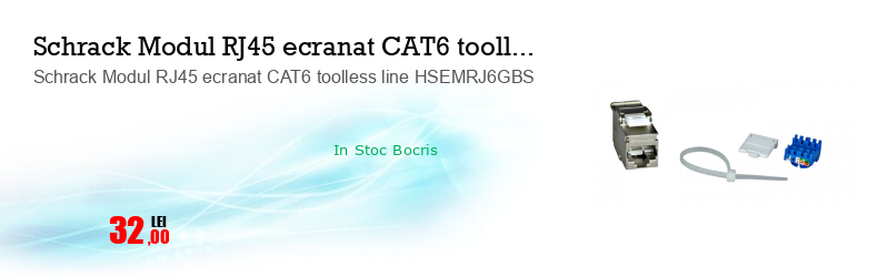 Schrack Modul RJ45 ecranat CAT6 toolless line HSEMRJ6GBS 