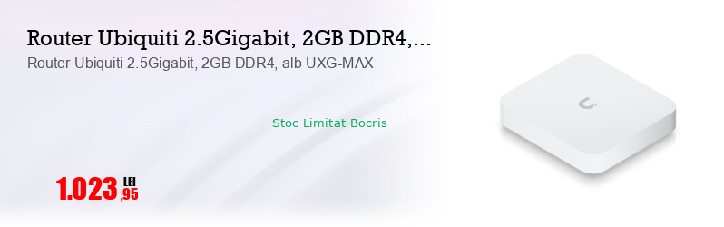 Router Ubiquiti 2.5Gigabit, 2GB DDR4, alb UXG-MAX