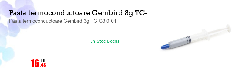 Pasta termoconductoare Gembird 3g TG-G3.0-01   