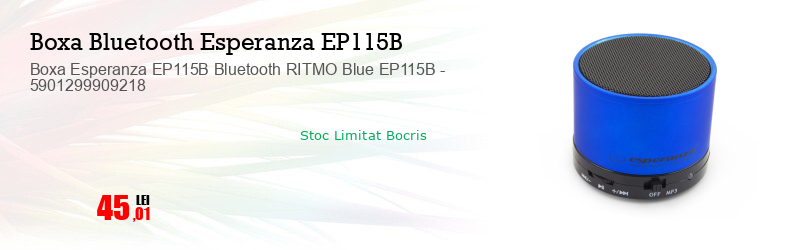 Boxa Esperanza EP115B Bluetooth RITMO Blue EP115B - 5901299909218