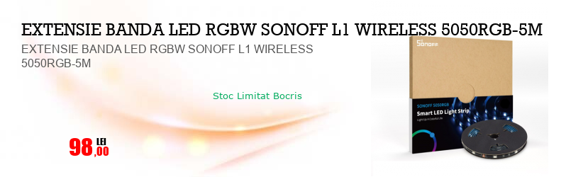 EXTENSIE BANDA LED RGBW SONOFF L1 WIRELESS 5050RGB-5M