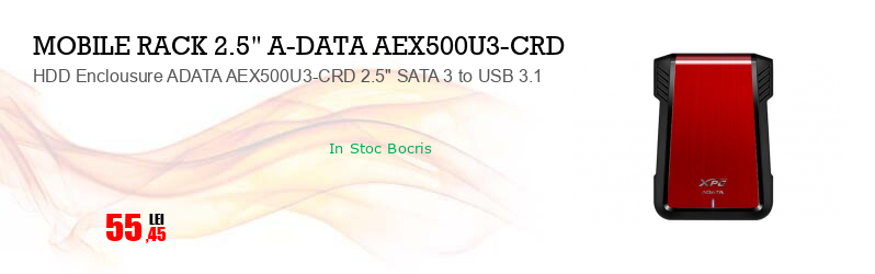 HDD Enclousure ADATA AEX500U3-CRD 2.5" SATA 3 to USB 3.1