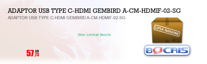ADAPTOR USB TYPE C-HDMI GEMBIRD A-CM-HDMIF-02-SG 