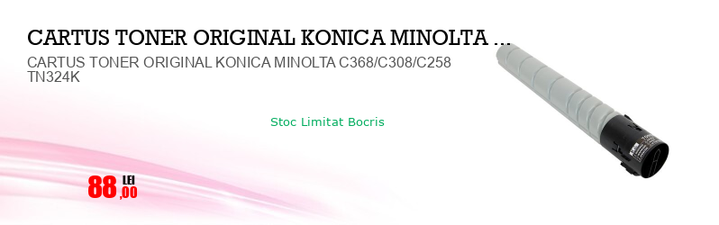 CARTUS TONER ORIGINAL KONICA MINOLTA C368/C308/C258 TN324K