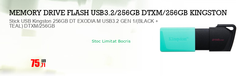 Stick USB Kingston 256GB DT EXODIA M USB3.2 GEN 1/(BLACK + TEAL) DTXM/256GB