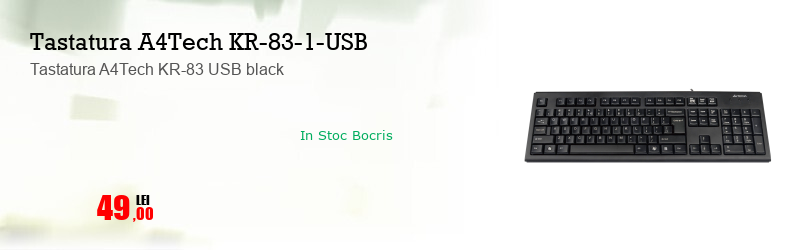 Tastatura A4Tech KR-83 USB black