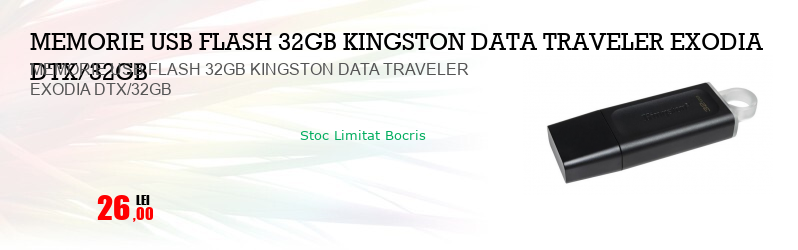 MEMORIE USB FLASH 32GB KINGSTON DATA TRAVELER EXODIA DTX/32GB