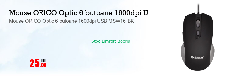 Mouse ORICO Optic 6 butoane 1600dpi USB MSW16-BK