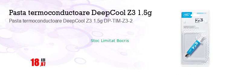 Pasta termoconductoare DeepCool Z3 1.5g DP-TIM-Z3-2