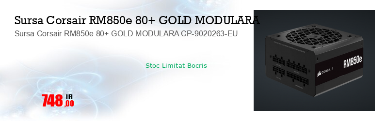 Sursa Corsair RM850e 80+ GOLD MODULARA CP-9020263-EU