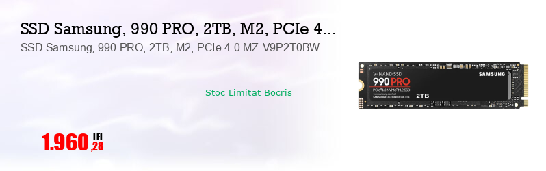 SSD Samsung, 990 PRO, 2TB, M2, PCIe 4.0 MZ-V9P2T0BW