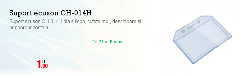 Suport ecuson CH-014H din silicon, cufete moi, deschidere si prindereorizontala.