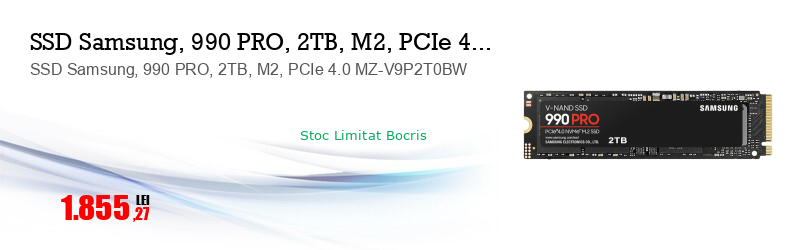 SSD Samsung, 990 PRO, 2TB, M2, PCIe 4.0 MZ-V9P2T0BW