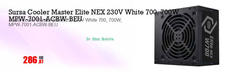 Sursa Cooler Master Elite NEX 230V White 700, 700W, MPW-7001-ACBW-BEU