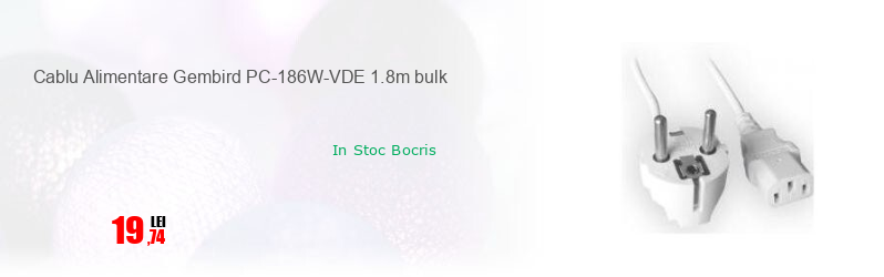 Cablu Alimentare Gembird PC-186W-VDE 1.8m bulk