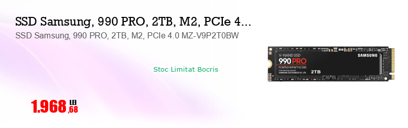 SSD Samsung, 990 PRO, 2TB, M2, PCIe 4.0 MZ-V9P2T0BW