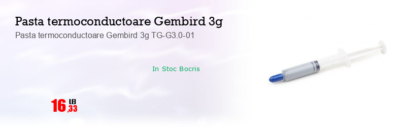 Pasta termoconductoare Gembird 3g TG-G3.0-01