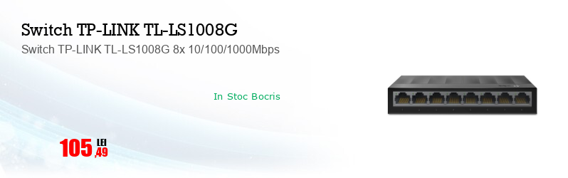 Switch TP-LINK TL-LS1008G 8x 10/100/1000Mbps 