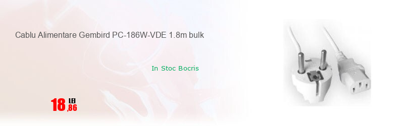 Cablu Alimentare Gembird PC-186W-VDE 1.8m bulk