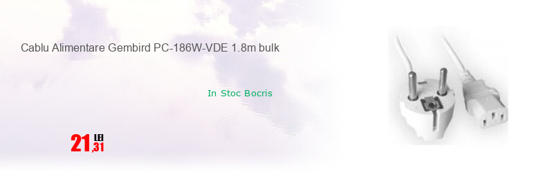Cablu Alimentare Gembird PC-186W-VDE 1.8m bulk