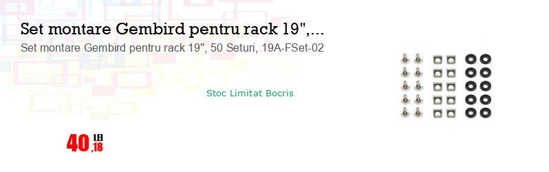 Set montare Gembird pentru rack 19'', 50 Seturi, 19A-FSet-02