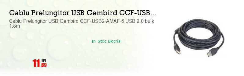 Cablu Prelungitor USB Gembird CCF-USB2-AMAF-6 USB 2.0 bulk 1.8m