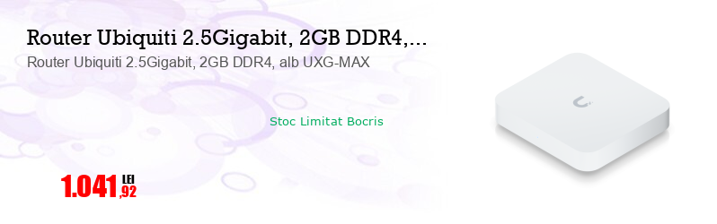 Router Ubiquiti 2.5Gigabit, 2GB DDR4, alb UXG-MAX
