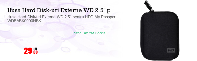 Husa Hard Disk-uri Externe WD 2.5'' pentru HDD My Passport WDBABK0000NBK