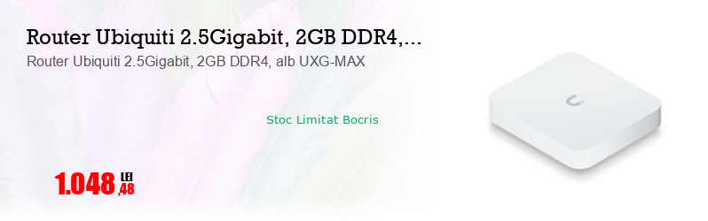 Router Ubiquiti 2.5Gigabit, 2GB DDR4, alb UXG-MAX