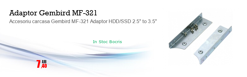 Accesoriu carcasa Gembird MF-321 Adaptor HDD/SSD 2.5" to 3.5"