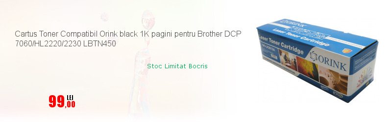 Cartus Toner Compatibil Orink black 1K pagini pentru Brother DCP 7060/HL2220/2230 LBTN450
