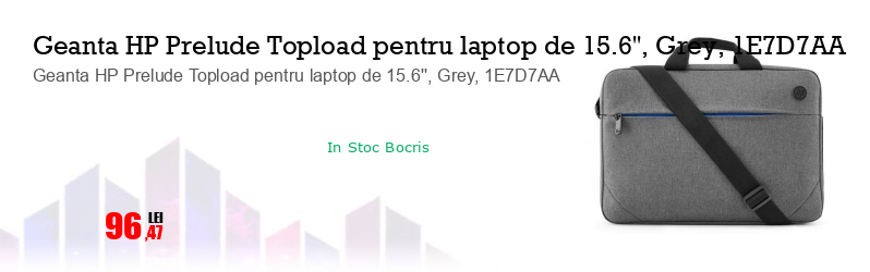 Geanta HP Prelude Topload pentru laptop de 15.6'', Grey, 1E7D7AA