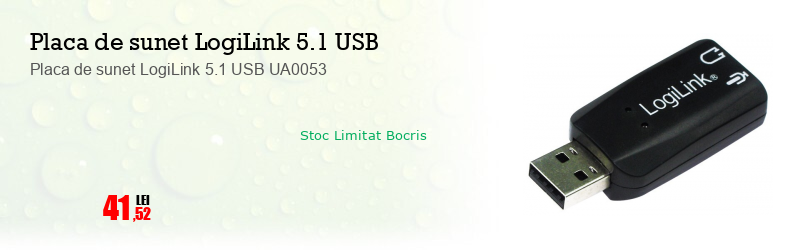 Placa de sunet LogiLink 5.1 USB UA0053