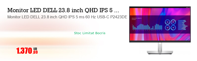 Monitor LED DELL 23.8 inch QHD IPS 5 ms 60 Hz USB-C P2423DE