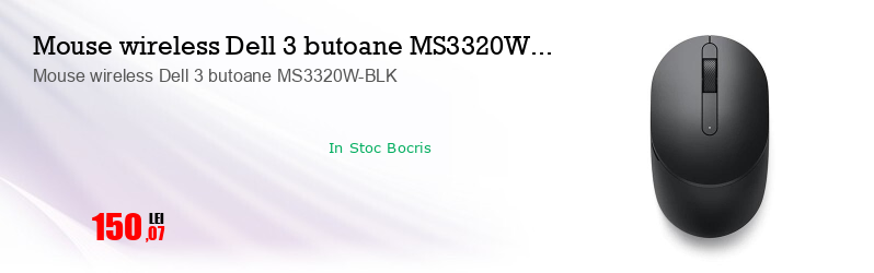 Mouse wireless Dell 3 butoane MS3320W-BLK