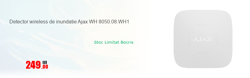 Detector wireless de inundatie Ajax WH 8050.08.WH1