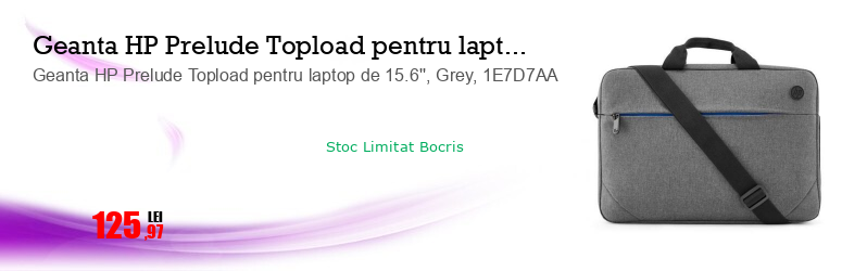 Geanta HP Prelude Topload pentru laptop de 15.6'', Grey, 1E7D7AA