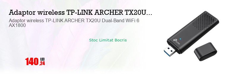 Adaptor wireless TP-LINK ARCHER TX20U Dual-Band WiFi 6 AX1800