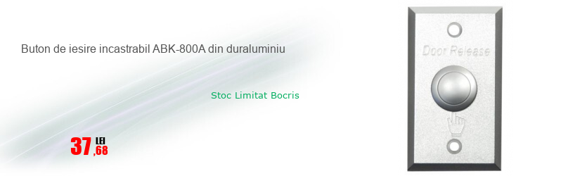 Buton de iesire incastrabil ABK-800A din duraluminiu